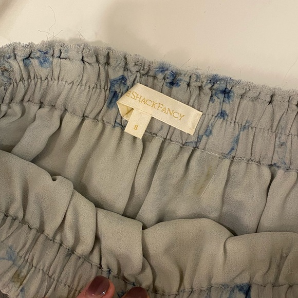 LoveShackFancy Blue Floral Ruffle Mini Skirt - Picture 7 of 8